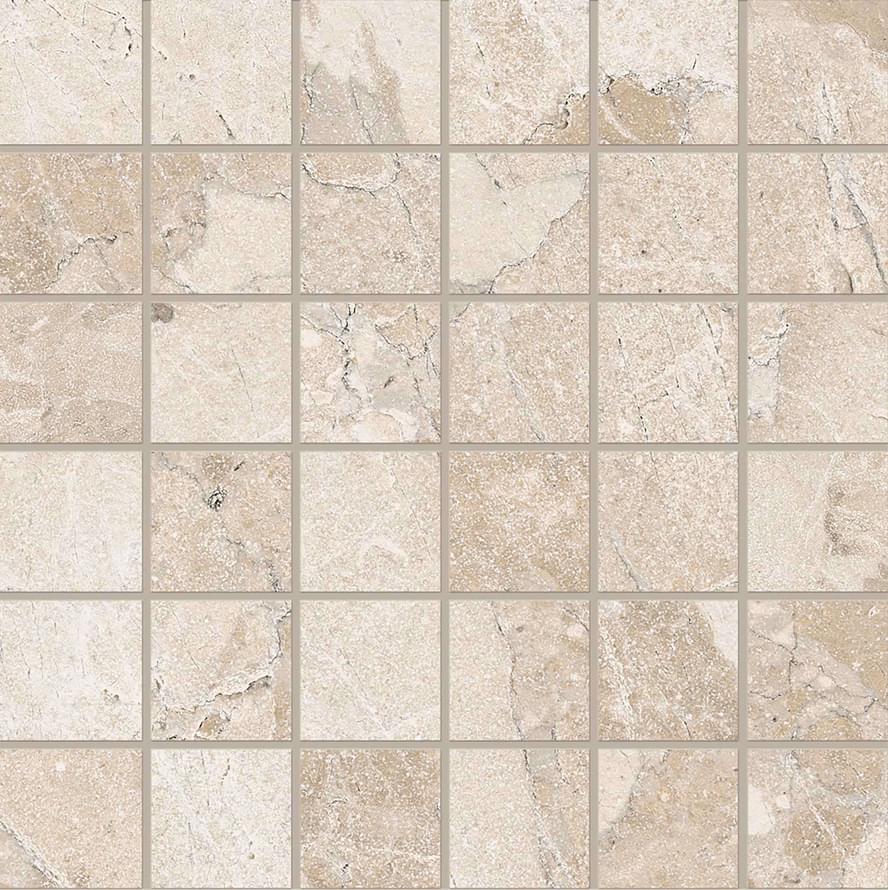 Ergon Matera Stone Mosaico 50x50 Beige Silktech 30x30