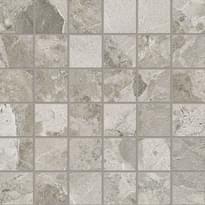 Плитка Ergon Matera Stone Mosaico 50x50 Dark Grey Silktech 30x30 см, поверхность полуматовая