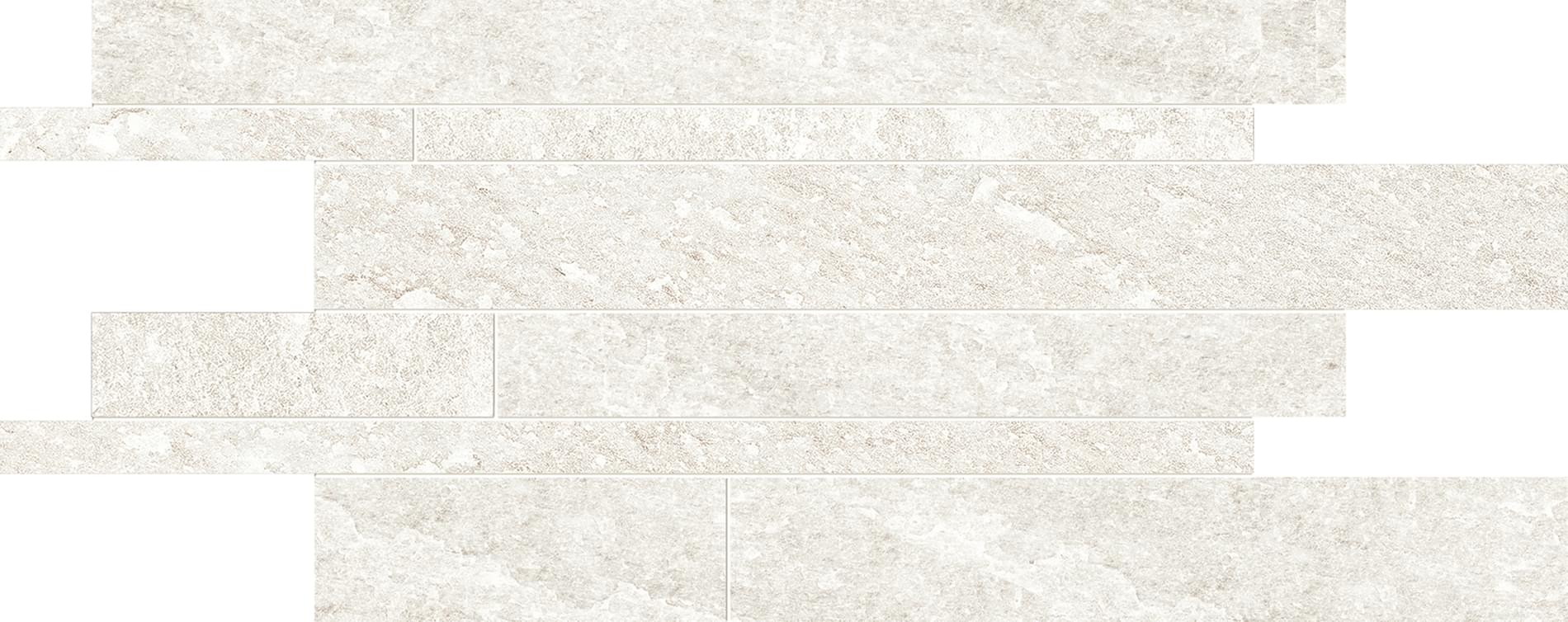 Ergon Oros Stone Listelli Sfalsati White 30x60