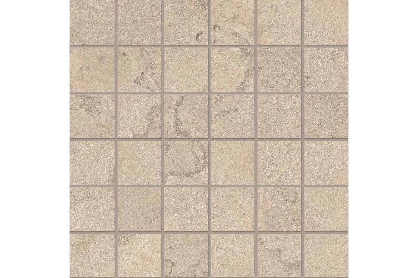 Ergon Portland Stone Mosaico 5X5 Cross Cut Sand Naturale 30x30