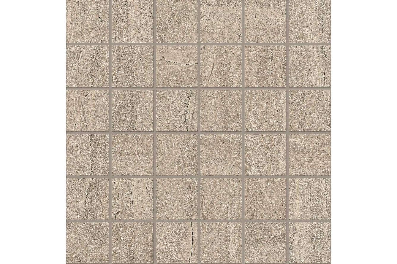 Ergon Portland Stone Mosaico 5X5 Vein Cut Sand Naturale 30x30