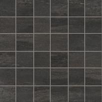 Плитка Ergon Stone Project Mosaico 5x5 Falda Black Naturale 30x30 см, поверхность матовая, рельефная