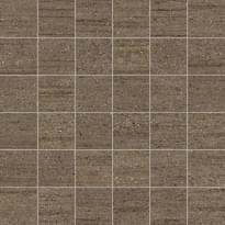 Плитка Ergon Stone Project Mosaico 5x5 Falda Brown Naturale 30x30 см, поверхность матовая, рельефная