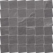 Плитка Ergon Stone Talk Mosaico Dado Martellata Dark Naturale 30x30 см, поверхность матовая, рельефная