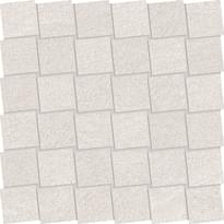 Плитка Ergon Stone Talk Mosaico Dado Minimal White Naturale 30x30 см, поверхность матовая, рельефная