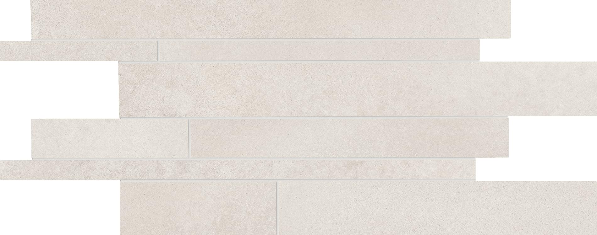 Ergon Tr3nd Listelli Sfalsati Concrete White 30x60