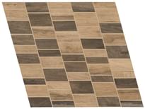 Плитка Ergon Wood Talk Mosaico Dyago Beige-Brown 29.8x29.8 см, поверхность матовая, рельефная
