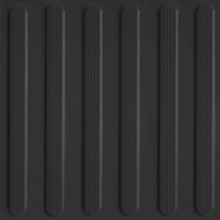 Плитка Estima Profi Авеню Лайнс Anl110 Тактильный Линии Черный 30x30 см, поверхность матовая, рельефная