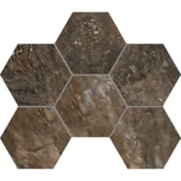 Плитка Estima Bernini Dark Brown Hex 25x28.5 см, поверхность полированная
