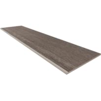 Плитка Estima Kraft Wood Ступень KW03 с насечками 30x120 см, поверхность матовая, рельефная