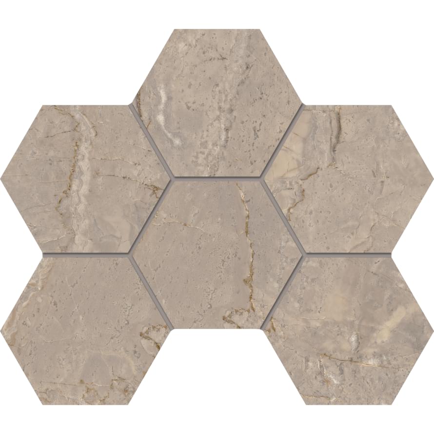 Плитка Estima Бернини Beige Hex 25x28.5 см, поверхность полированная