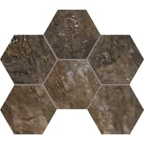 Плитка Estima Бернини Dark Brown Hex Matt 25x28.5 см, поверхность матовая