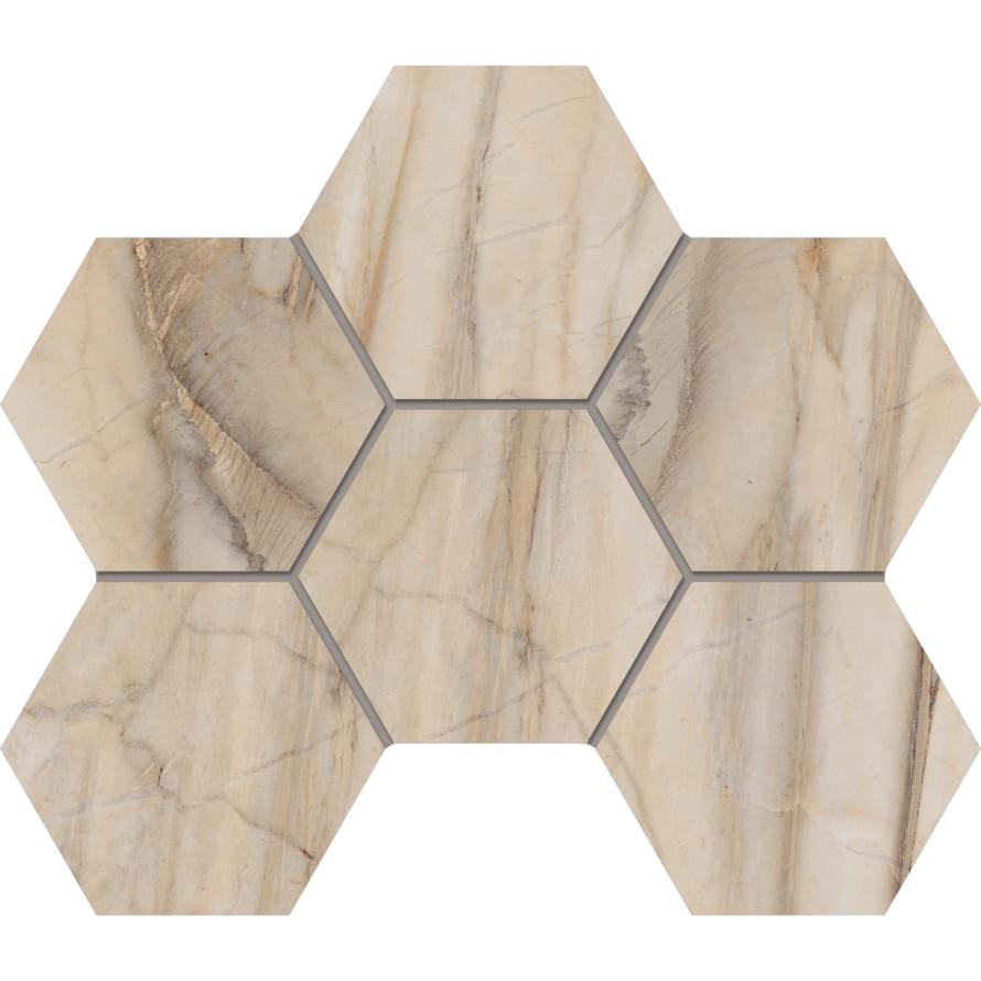 Плитка Estima Бернини Pearl Hex 25x28.5 см, поверхность полированная