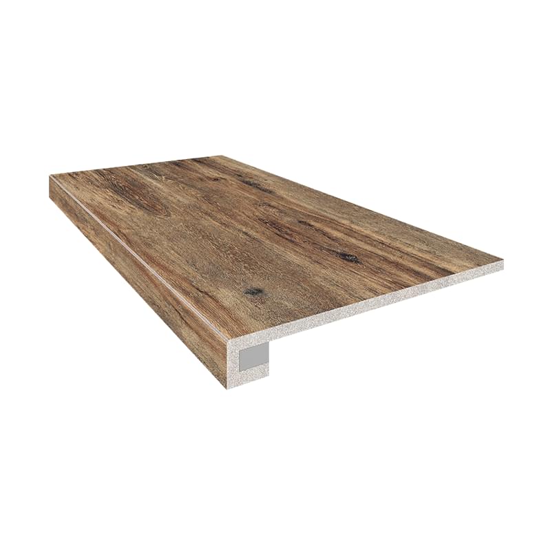 Плитка Estima Бригантина Комплект Ступень BG01 Подступенок 33x120 см, поверхность матовая, рельефная