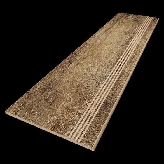 Плитка Estima Бригантина Ступень BG01 с насечками 30x120 см, поверхность матовая