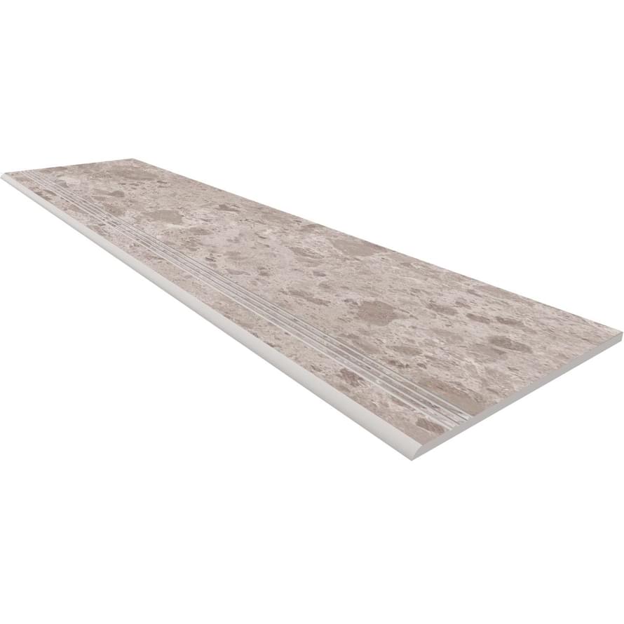Плитка Estima Грано Ступень GR02 Серый 30x120 см, поверхность матовая