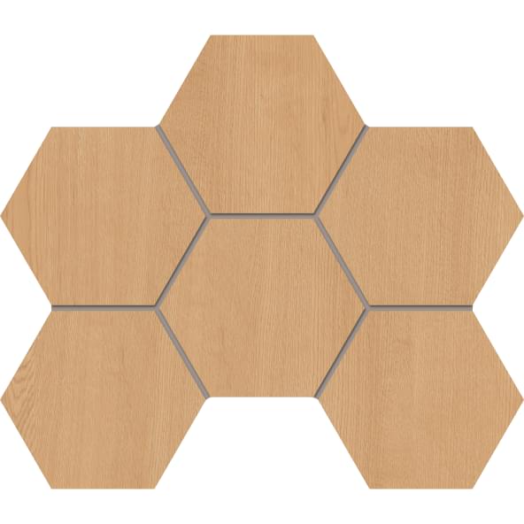Плитка Estima Классик Вуд Мозаика CW04 Hexagon 25x28.5 см, поверхность матовая