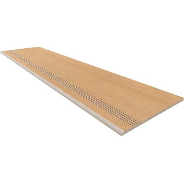 Плитка Estima Классик Вуд Ступень CW04 с насечками 30x120 см, поверхность матовая