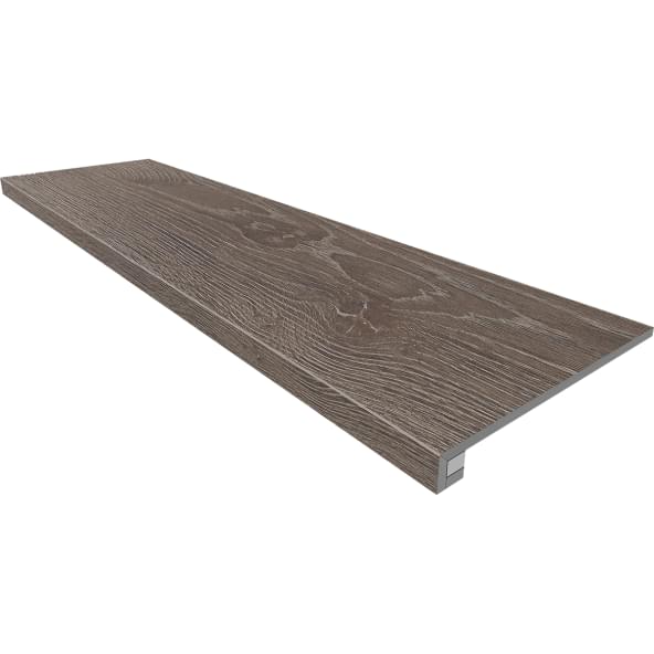 Плитка Estima Крафт Вуд Комплект Ступень KW03 Подступенок 33x120 см, поверхность матовая, рельефная