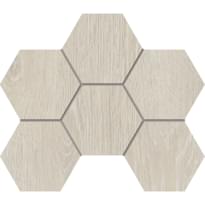 Плитка Estima Крафт Вуд Мозаика KW00 Hexagon 25x28.5 см, поверхность матовая, рельефная