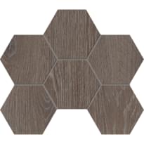 Плитка Estima Крафт Вуд Мозаика KW03 Hexagon 25x28.5 см, поверхность матовая, рельефная