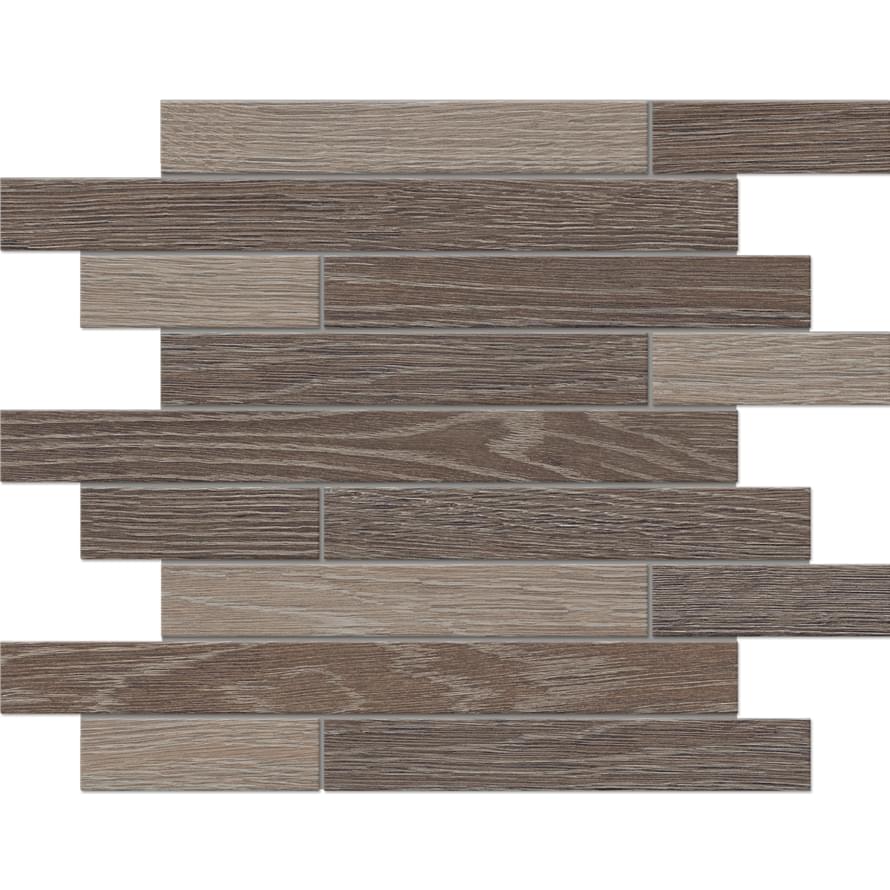 Плитка Estima Крафт Вуд Мозаика KW03/KW02 Muretto 30x35 см, поверхность матовая, рельефная
