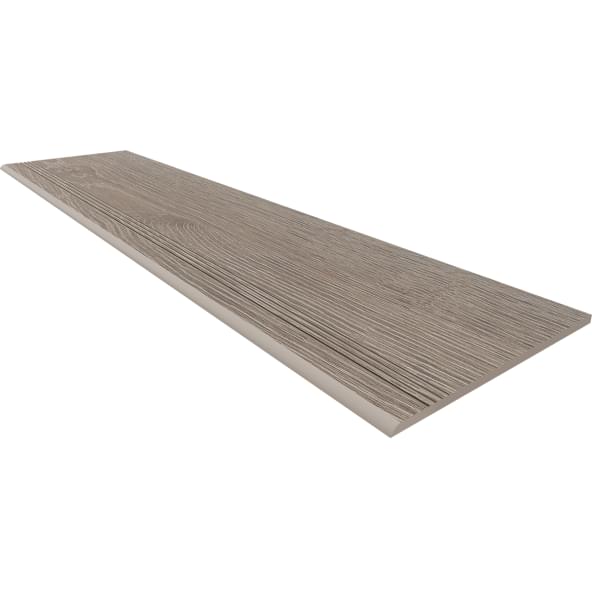 Плитка Estima Крафт Вуд Ступень KW02 с насечками 30x120 см, поверхность матовая, рельефная