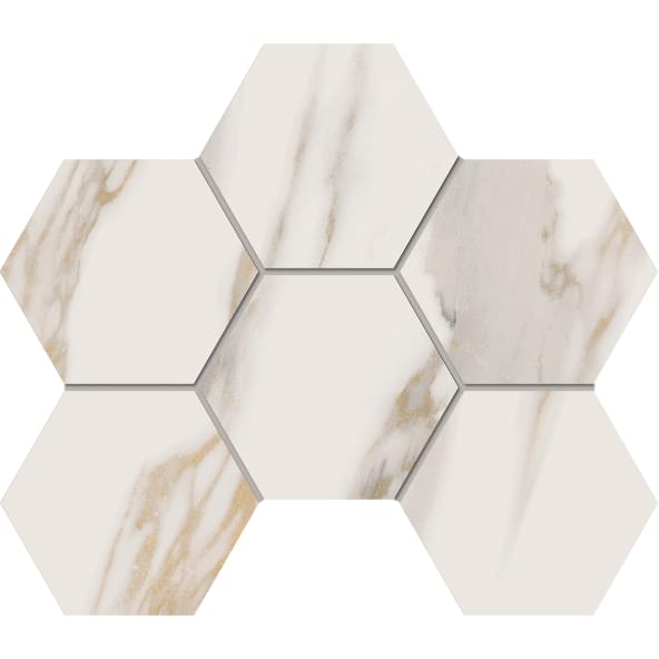Плитка Estima Мирамаре Мозаика RM01 Hexagon 25x28.5 см, поверхность матовая