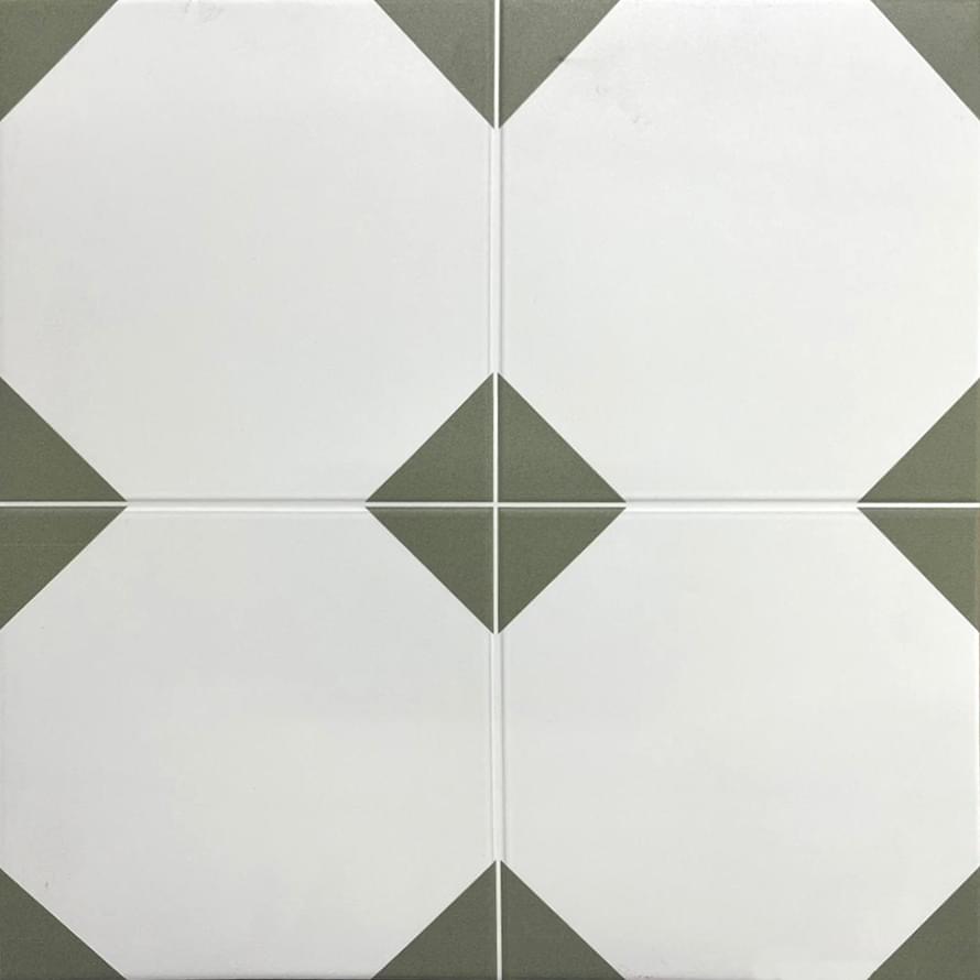 Плитка Etili Seramik DV Green Pre-Cut 45x45 см, поверхность матовая