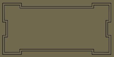 Плитка Etruria Art Deco Asparagus Frame C 12.5x25 см, поверхность глянец