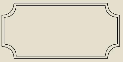 Плитка Etruria Art Deco Beige Frame B 12.5x25 см, поверхность глянец