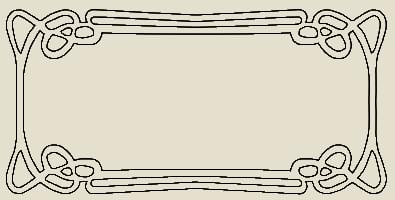 Плитка Etruria Art Deco Beige Frame E 12.5x25 см, поверхность глянец