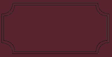 Плитка Etruria Art Deco Burgundy Frame B 12.5x25 см, поверхность глянец