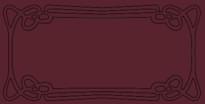 Плитка Etruria Art Deco Burgundy Frame E 12.5x25 см, поверхность глянец