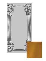 Плитка Etruria Art Deco Caramel Craquele Frame E 12.5x25 см, поверхность глянец
