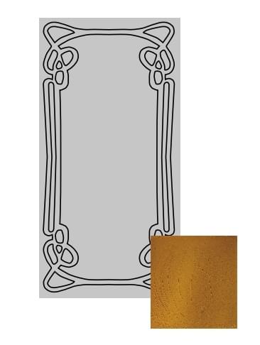 Плитка Etruria Art Deco Caramel Craquele Frame E 12.5x25 см, поверхность глянец
