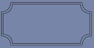 Плитка Etruria Art Deco China Blue Frame B 12.5x25 см, поверхность глянец