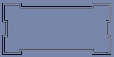 Плитка Etruria Art Deco China Blue Frame C 12.5x25 см, поверхность глянец