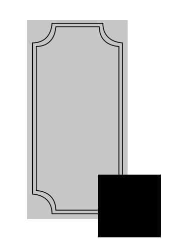 Плитка Etruria Art Deco Dark Frame B 12.5x25 см, поверхность глянец