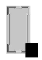 Плитка Etruria Art Deco Dark Frame C 12.5x25 см, поверхность глянец