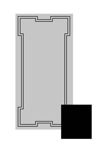 Плитка Etruria Art Deco Dark Frame C 12.5x25 см, поверхность глянец