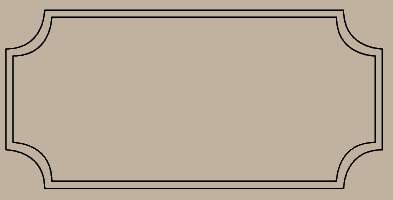 Плитка Etruria Art Deco Kaki Frame B 12.5x25 см, поверхность глянец