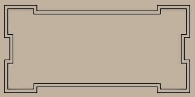 Плитка Etruria Art Deco Kaki Frame C 12.5x25 см, поверхность глянец