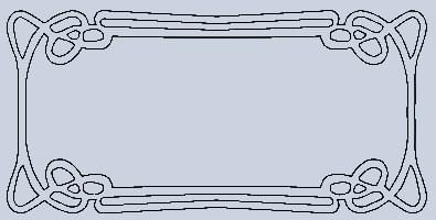 Плитка Etruria Art Deco Light Blue Frame E 12.5x25 см, поверхность глянец