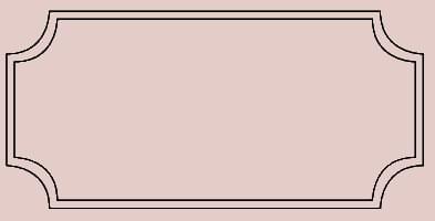 Плитка Etruria Art Deco Light Pink Frame B 12.5x25 см, поверхность глянец