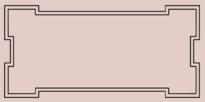 Плитка Etruria Art Deco Light Pink Frame C 12.5x25 см, поверхность глянец