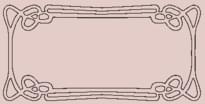 Плитка Etruria Art Deco Light Pink Frame E 12.5x25 см, поверхность глянец