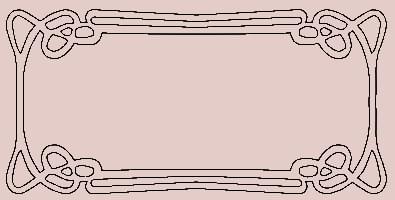 Плитка Etruria Art Deco Light Pink Frame E 12.5x25 см, поверхность глянец