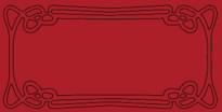 Плитка Etruria Art Deco Red Frame E 12.5x25 см, поверхность глянец