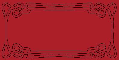 Плитка Etruria Art Deco Red Frame E 12.5x25 см, поверхность глянец